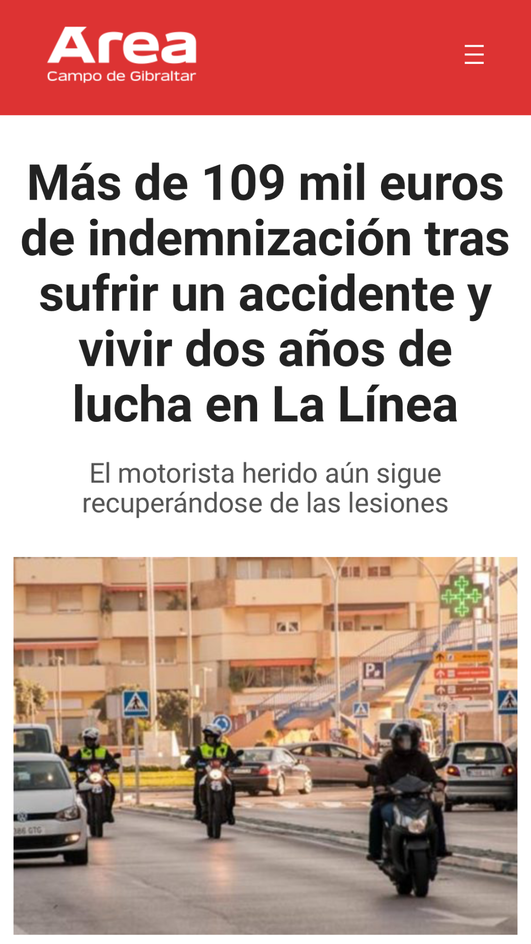 Jose Manuel Niebla Abogado experto en indemnizaciones consigue más de 109 mil euros de indemnizacion para su cliente tras sufrir un accidente de tráfico