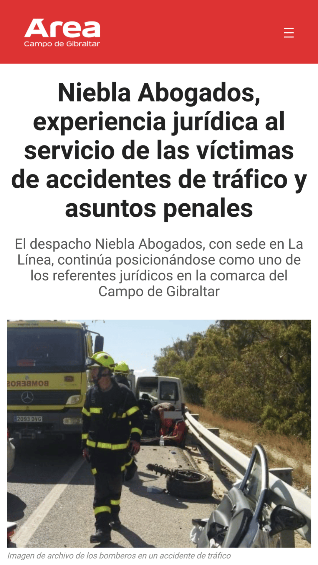 Jose Manuel Niebla Abogado experto en indemnizaciones consigue más de 109 mil euros de indemnizacion para su cliente tras sufrir un accidente de tráfico